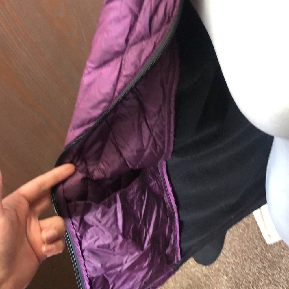 32 degrees purple and black quilted puffer zip up light weight coat size M​ - Picture 8 of 9